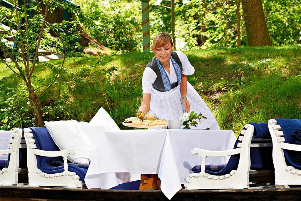 Die Bleiche hat eine eigene Kahnstation Foto: © Bleiche Resort & Spa
