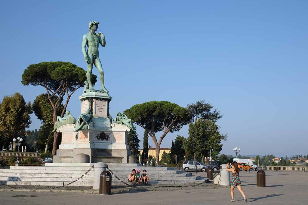 Michelangelo's David auf der Piazzale Michelangelo.