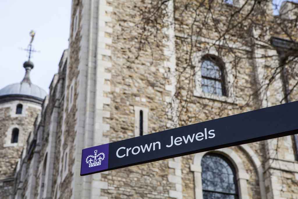 Die Kronjuwelenausstellung im Tower von London
