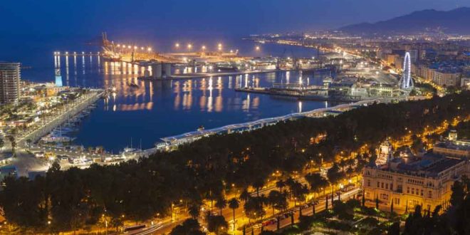 Der Hafen von Malaga, Spanien