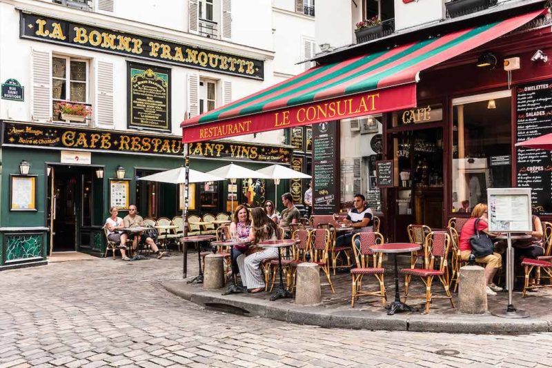 The charming restaurant Le Consulat on the Montmartre hill