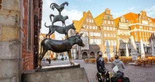 Die Bremer Stadtmusiker in der Bremer Altstadt
